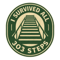 I Survived All 303 Steps sticker