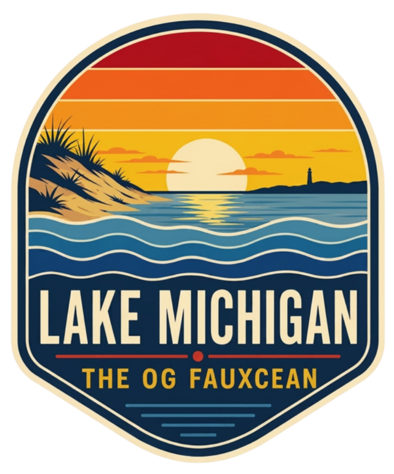 Lake Michigan Fauxcean Sticker
